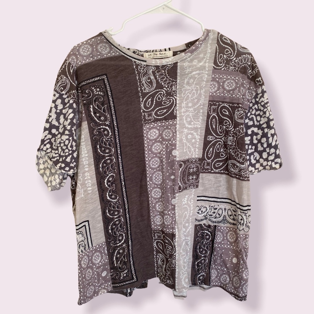 Free People bandana print tee shirt